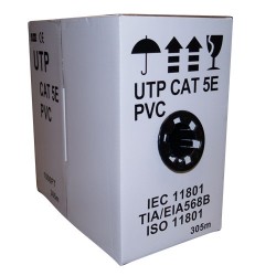 CAT5E Solid U/UTP LSZH Grey Class Eca x 305mtr Box