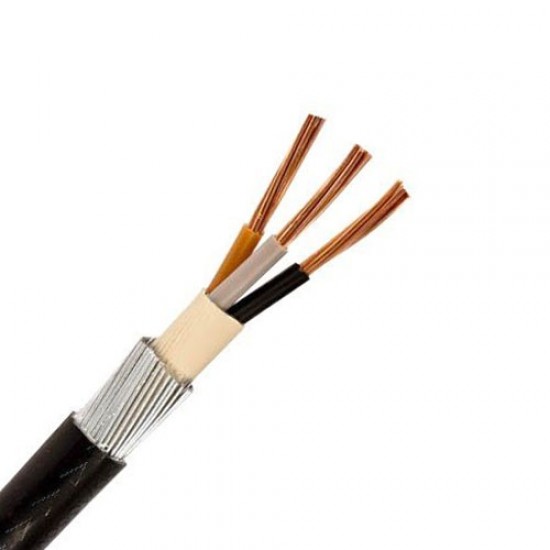 SWA Cable 1m 3 Core 2.5mm Black