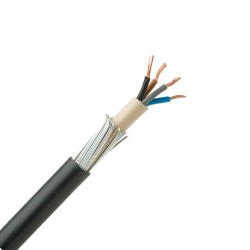 SWA Cable 1m 4 Core 1.5mm Black