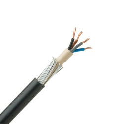 SWA Cable 1m 4 Core 6mm Black