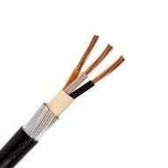 SWA Cable 1m 3 Core 10mm Black