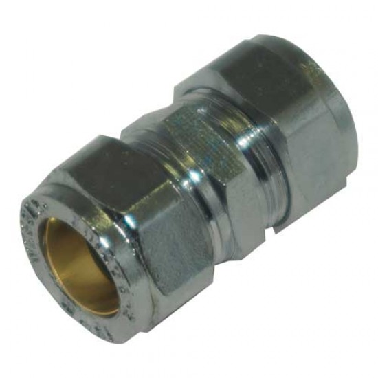 Chrome Compression Coupling 15mm