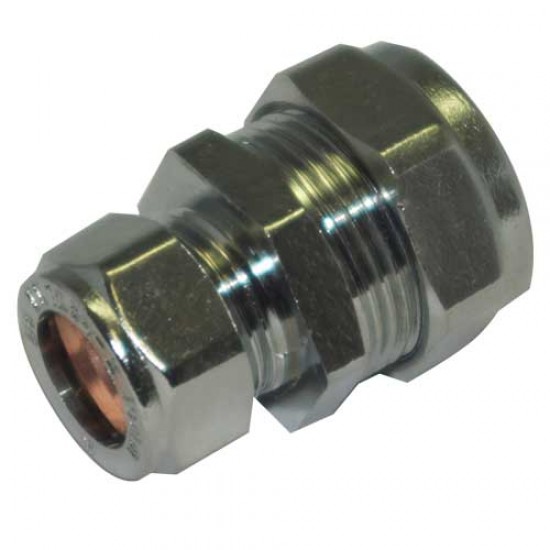 Chrome Compression Reducing Coupling 22 - 15mm