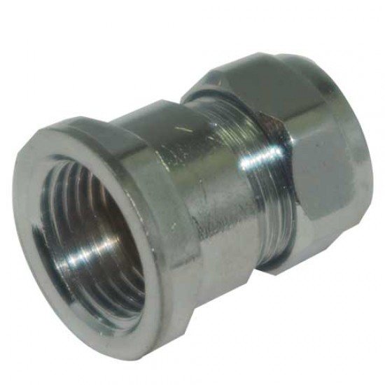 Chrome Compression Female Iron 15mm