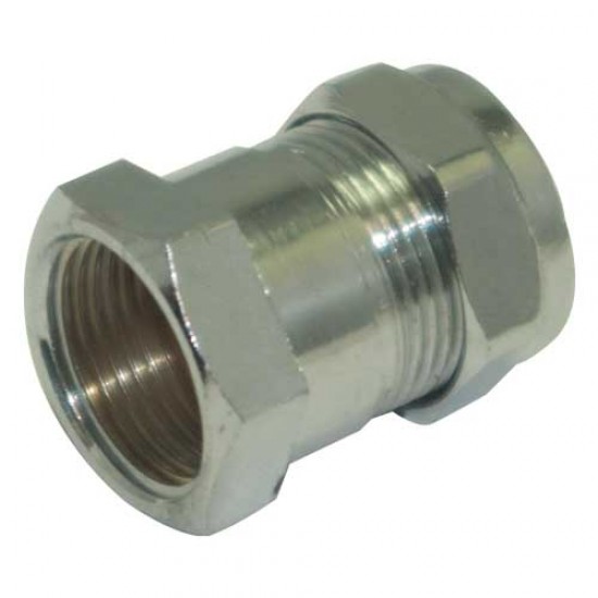 Chrome Compression Female Iron 22mm