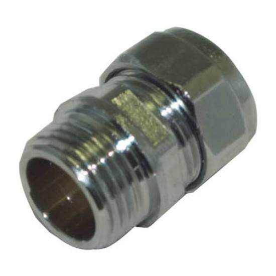 Chrome Compression Male Iron 15mm