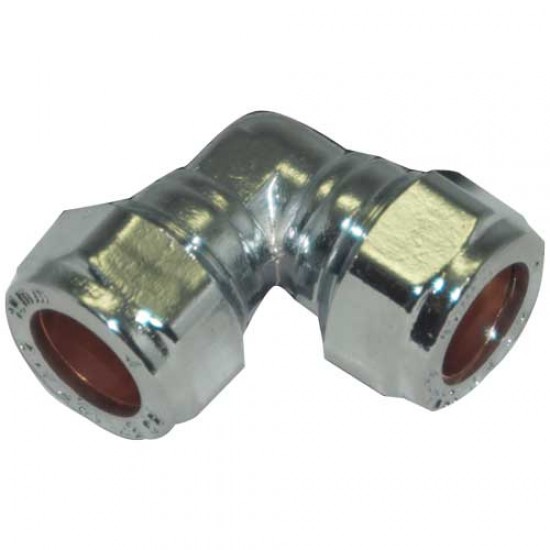 Chrome Compression Elbow 15mm