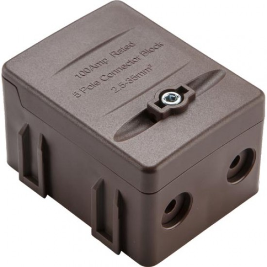 MLA Service Conn 100A 5 Way Single Pole Brown