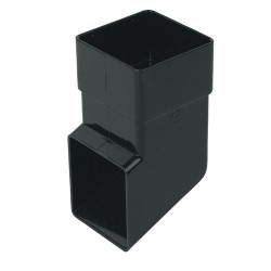 Floplast Downpipe SQ Bend Shoe Black