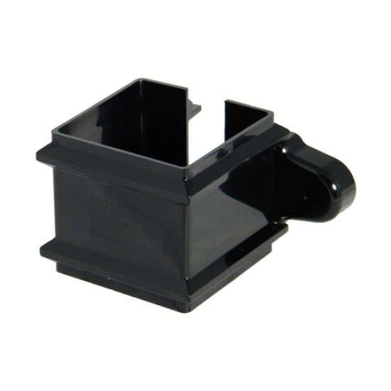 Floplast Downpipe SQ Pipe Clip With Fixing Black