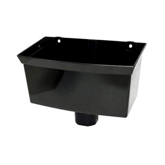 Floplast Downpipe Hopper Head Black