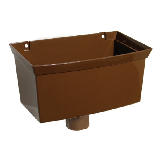 Floplast Downpipe Hopper Head Brown