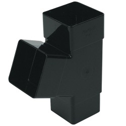 Floplast Downpipe SQ Branch 67.5 Degree Black