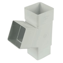 Floplast Downpipe SQ Branch 67.5 Degree White