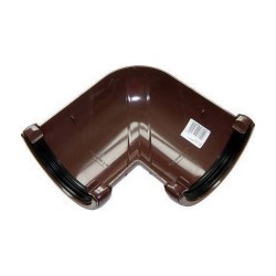 Floplast Half Round Gutter Angle 90Dg Brown
