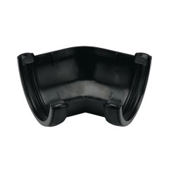 Floplast Half Round Gutter Angle 135Dg Black