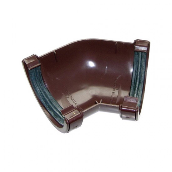 Floplast Half Round Gutter Angle 135Dg Brown