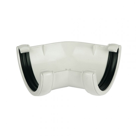 Floplast Half Round Gutter Angle 135Dg White