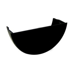 Floplast Half Round Gutter Stop End Internal Black