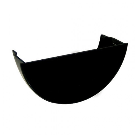 Floplast Half Round Gutter Stop End Internal Black