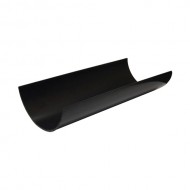 Floplast Half Round Gutter 4M Black
