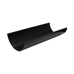 Floplast Half Round Gutter 2M Black