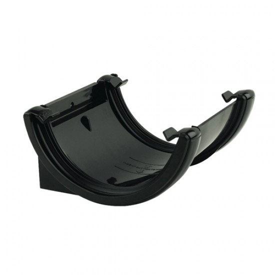 Floplast Half Round Gutter Union Bracket Black