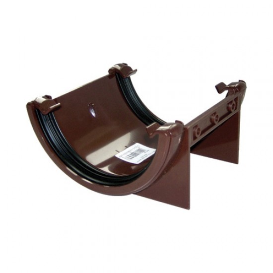 Floplast Half Round Gutter Union Bracket Brown