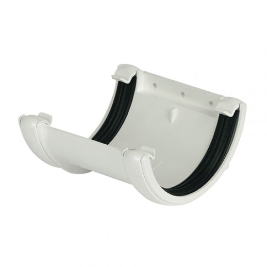 Floplast Half Round Gutter Union Bracket White