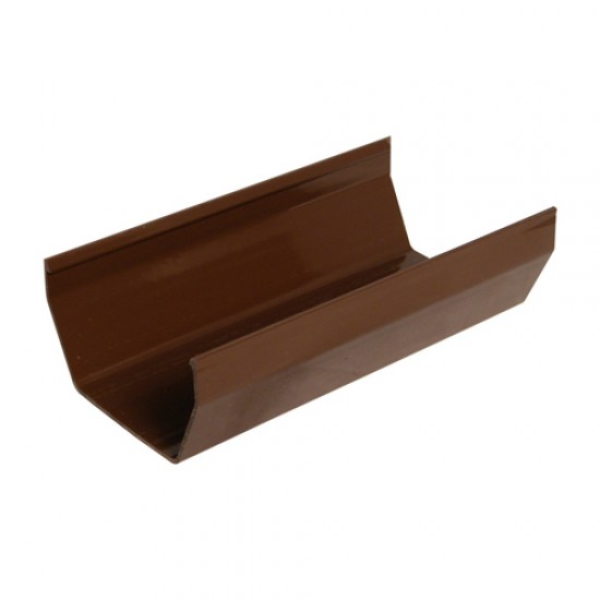 Floplast Square Line Gutter 4M Brown