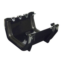 Floplast Square Line Gutter Union Bracket Black