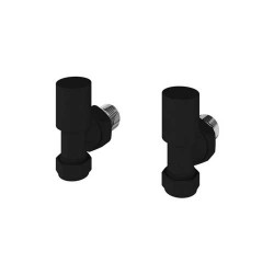Modern Radiator Valves  Black Angled