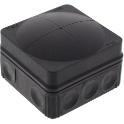 Wiska Combi Box IP66 76mm Square Black