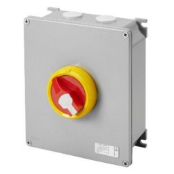 Gewiss Rotary Isolator 63Amp 3P Red Lockable Knob