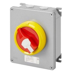 Gewiss Rotary Isolator 40Amp 4P Red Lockable Knob