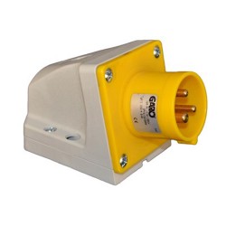 Industrial Wall Inlet Yellow 110V 16Amp