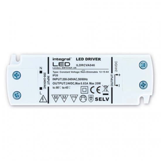 Integral 24V Constant Voltage Driver 20W Non - Dim