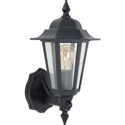 Retro Vintage Lantern Wall Black PIR