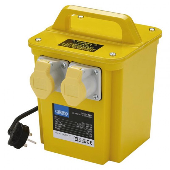 Draper 110V Portable Transformer 3.3kVa 2 x 16Amp