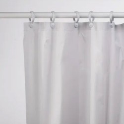 Croydex Shower Curtain Plain White PVC