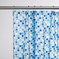 Croydex Shower Curtain Blue Mosaic