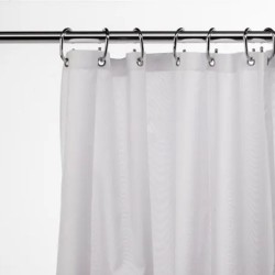 Croydex Shower Curtain Plain Poly White