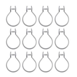Croydex Curtain Rings Set of 12 Clear