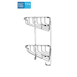 Croydex Wire Basket Medium 2 Tier Corner