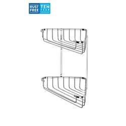 Croydex Wire Basket Large 2 Tier Corner