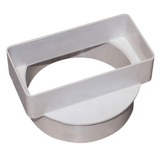 Flat-Round Female Coupler 110 x 54mm - 100mm