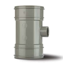 Polypipe Soil Boss Pipe 32mm 2/S Grey