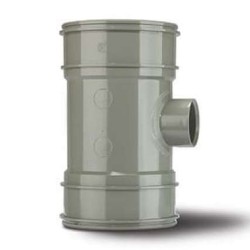 Polypipe Soil Boss Pipe 40mm 2/S Grey