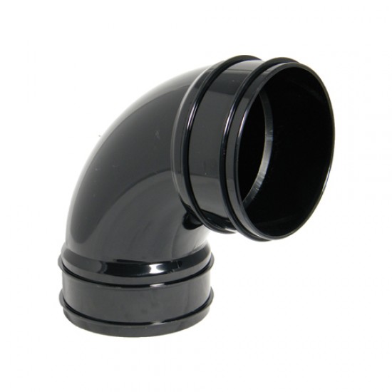 Floplast 110mm Sovlent Bend 90 D/S Black