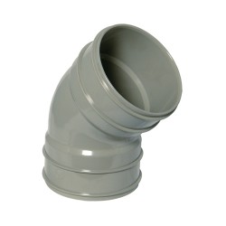 Floplast 110mm Solvent Bend 45 D/S Grey